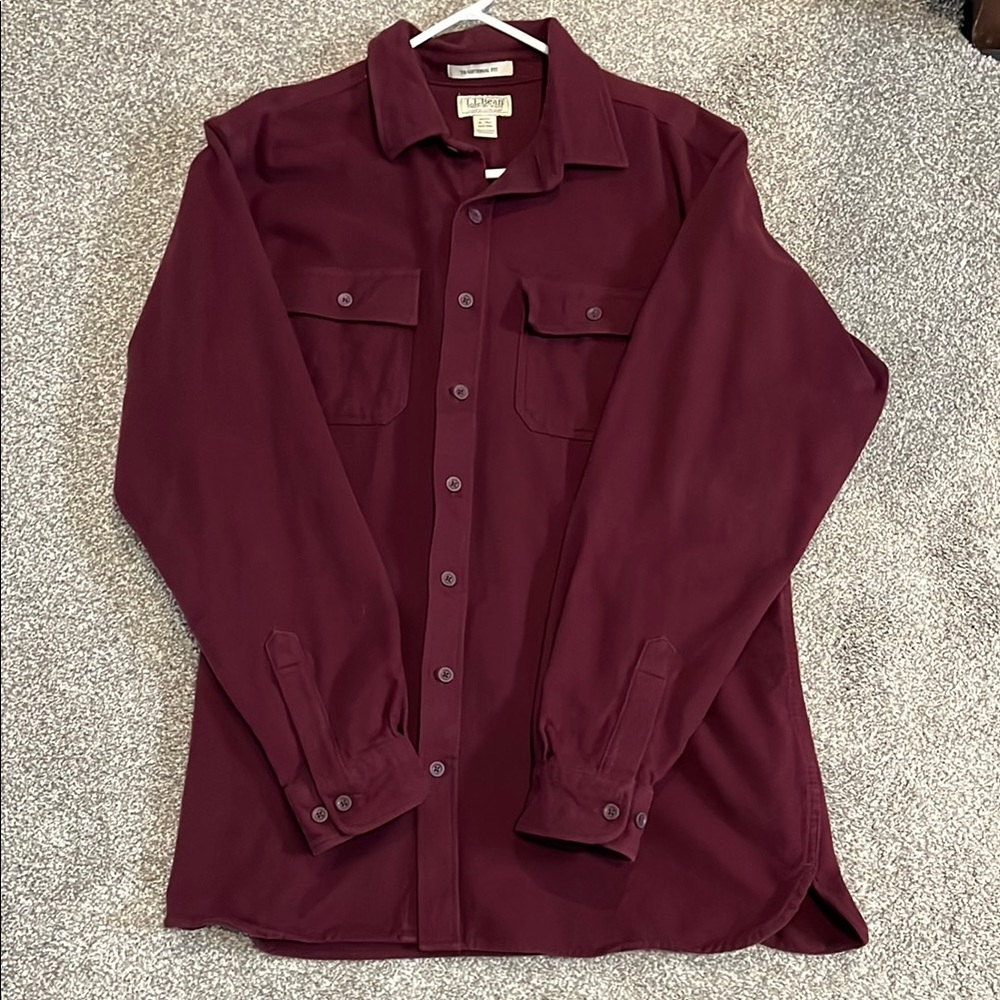 L.L. Bean XLT Men's Burgundy Shirt